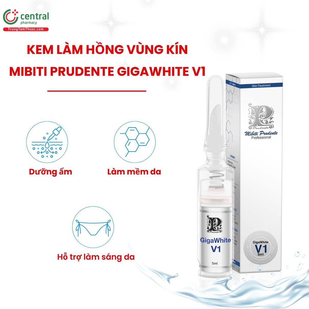 Kem làm hồng cô bé Mibiti Prudente GigaWhite V1