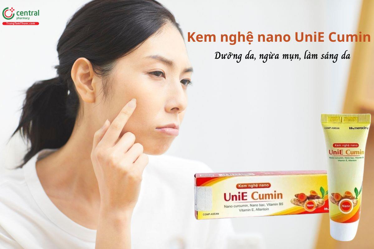 Kem nghệ nano UniE Cumin - Dưỡng da, ngừa mụn, làm sáng da