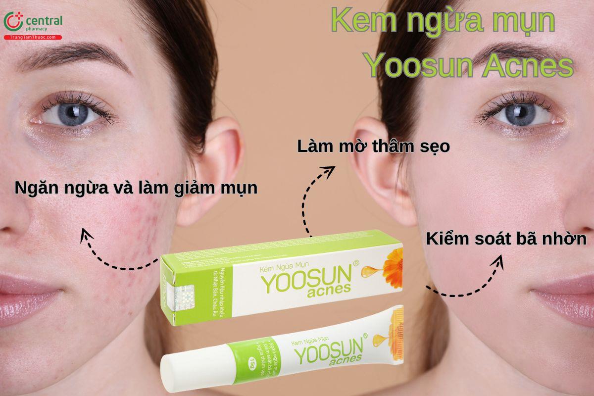 Kem Yoosun Acnes giảm tiết bã nhờn, giảm thâm mụn, giảm mụn, giảm sưng do mụn