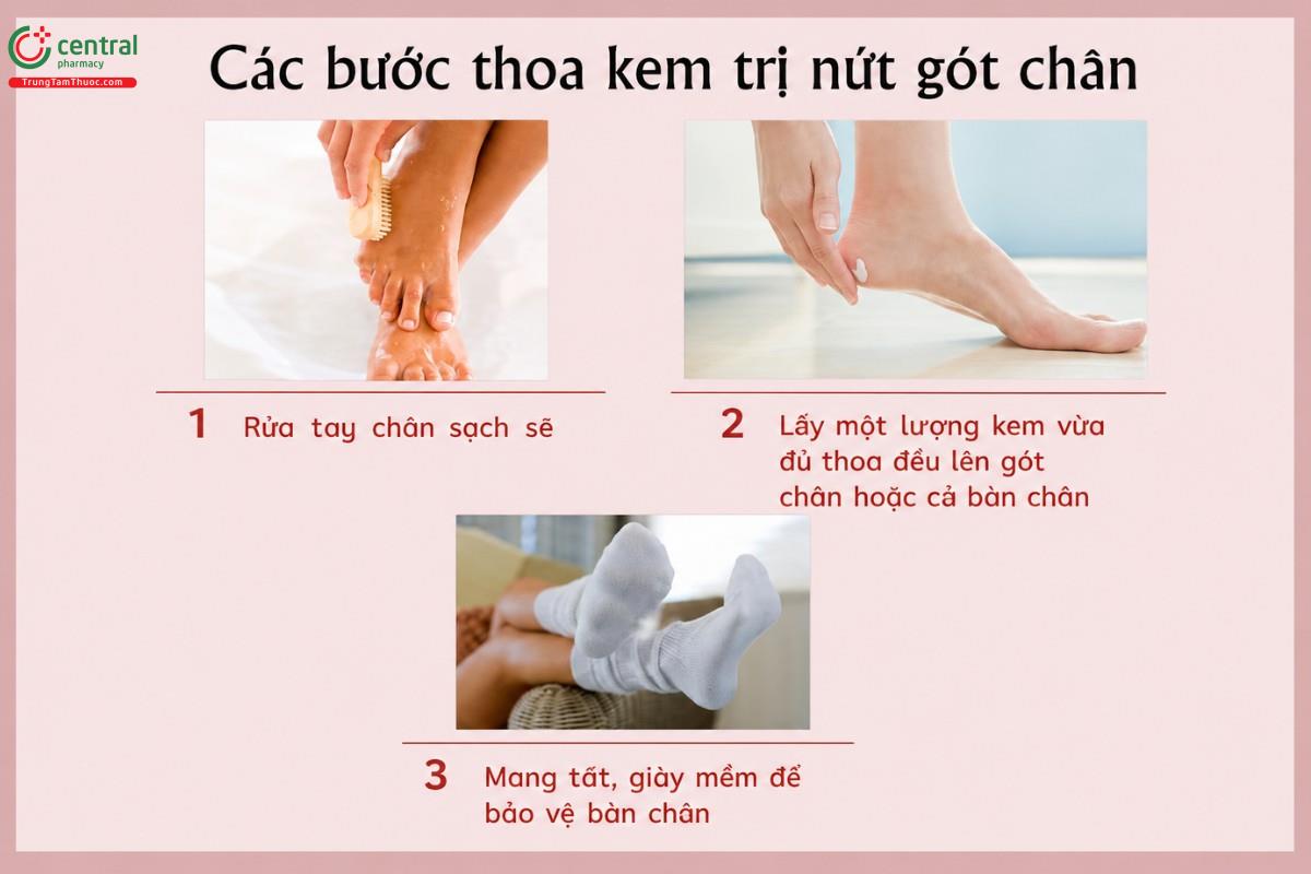 Các bước làm giảm khô nứt gót chân