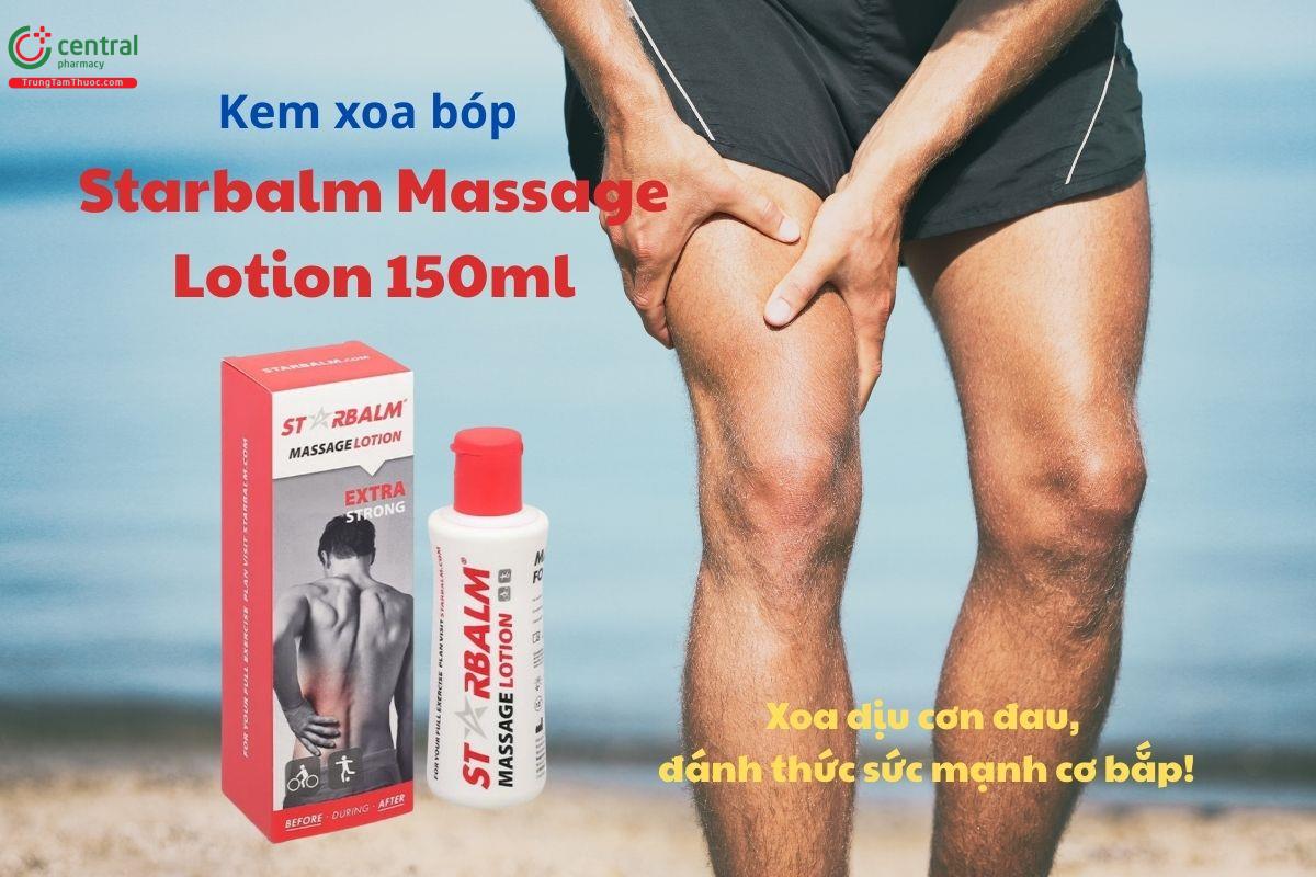 Kem xoa bóp Starbalm Massage Lotion 150ml - Xoa dịu cơn đau, đánh thức sức mạnh cơ bắp!