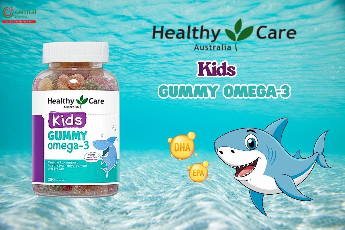 Kẹo dẻo Healthy Care Kids Gummy Omega-3 hỗ trợ trí não và mắt cho trẻ