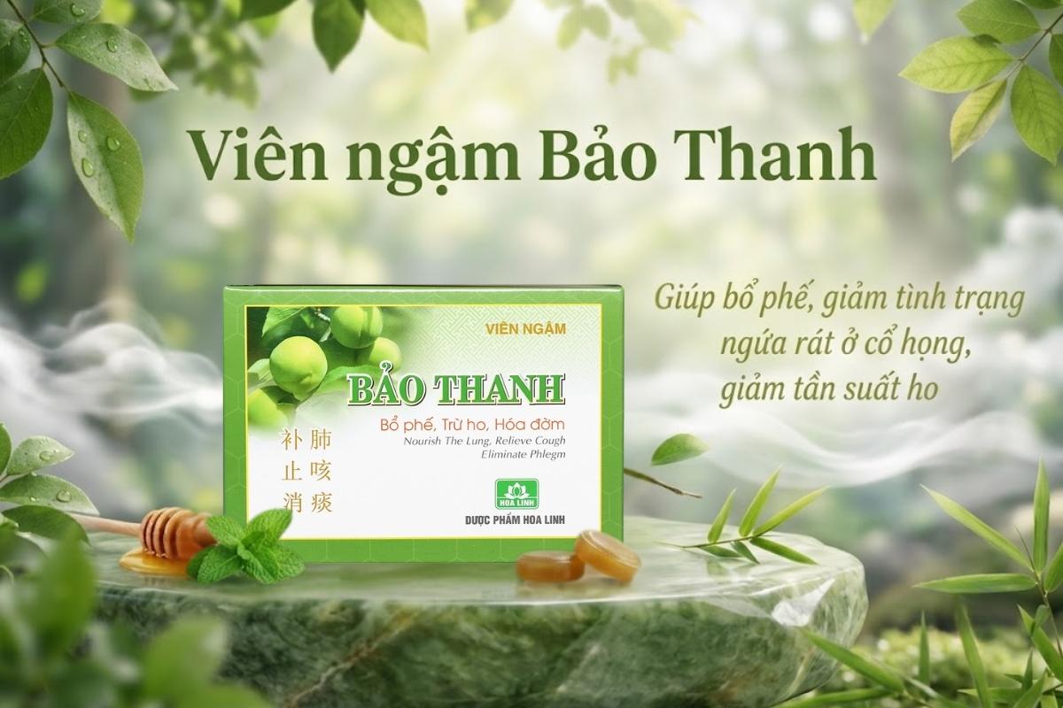 Viên ngậm Bảo Thanh giúp giảm ho hiệu quả