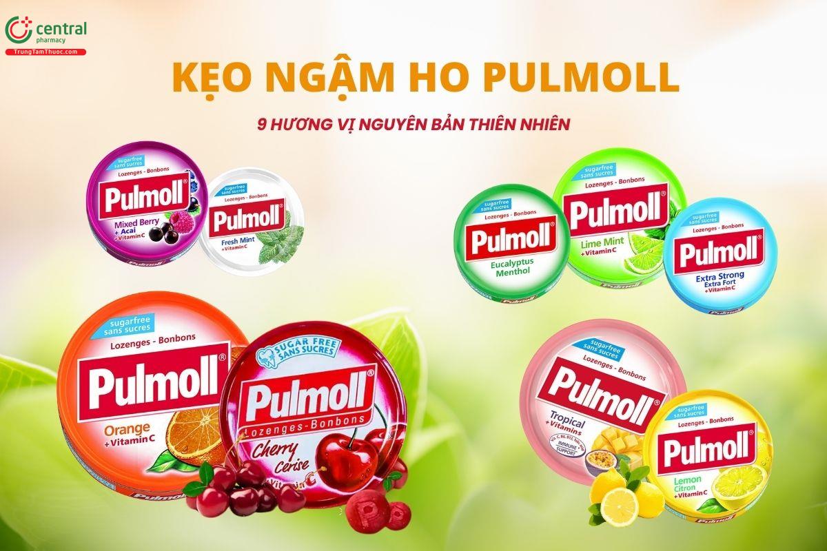 Kẹo ngậm ho Pullmoll có mấy loại?