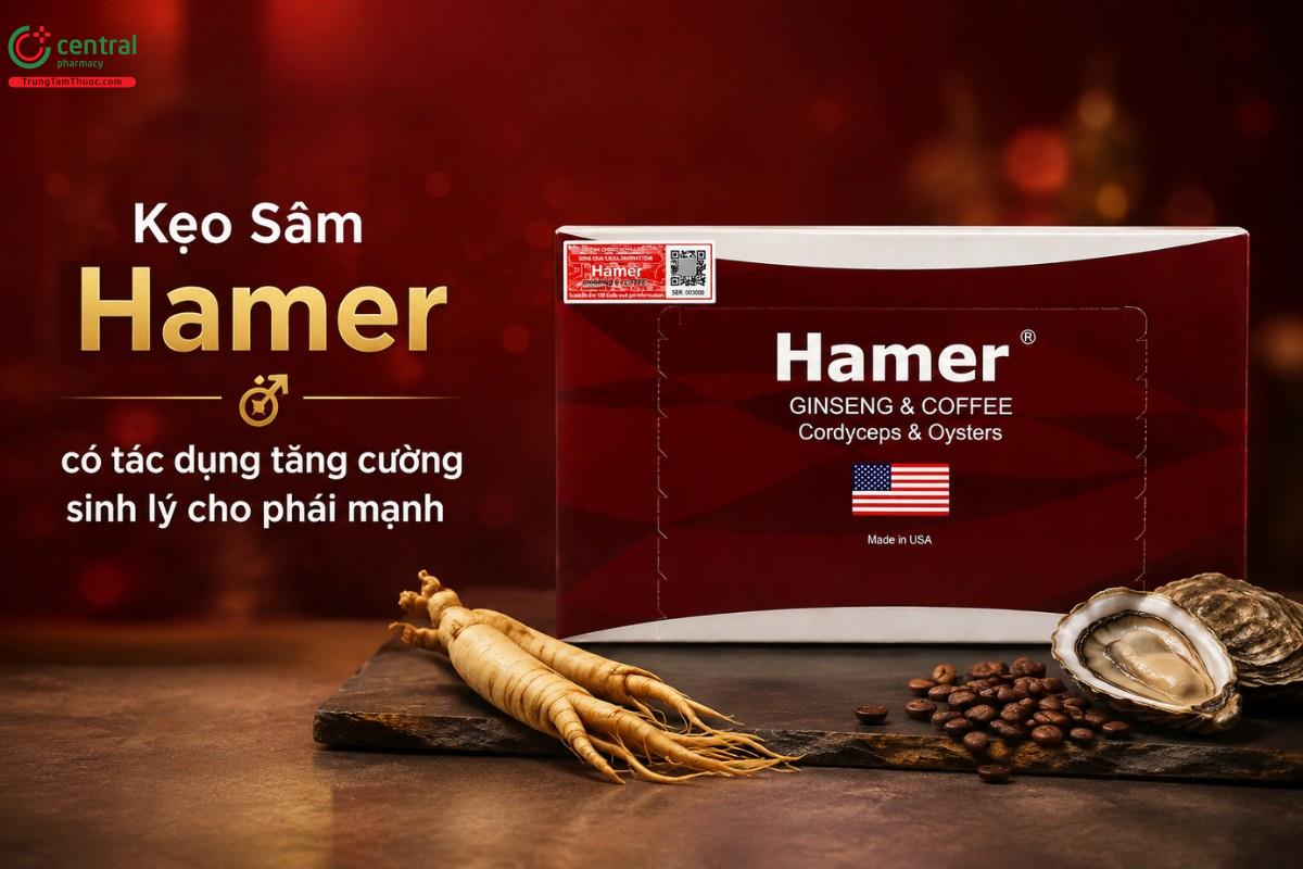 Kẹo Sâm Hamer có tác dụng tăng cường sinh lý cho phái mạnh
