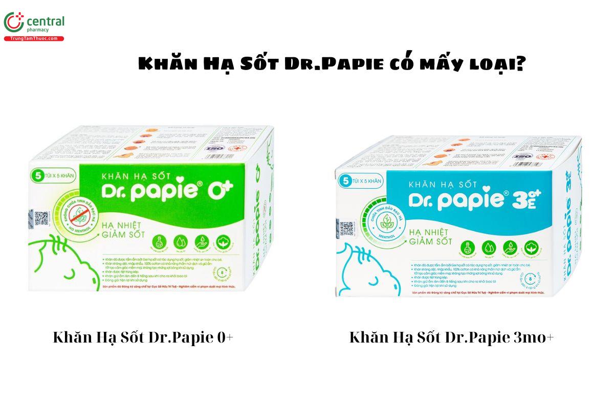 2 loại Khăn Hạ Sốt Dr.Papie