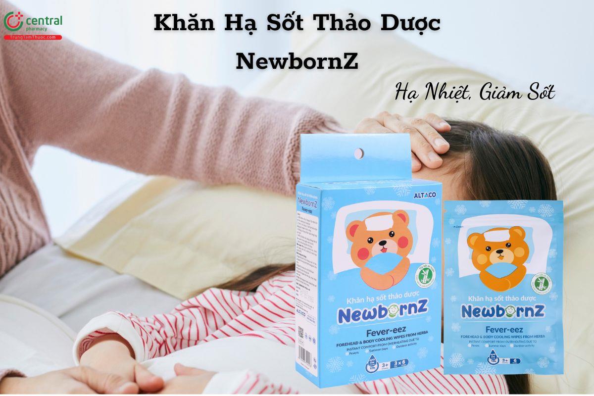 Khăn Hạ Sốt Thảo Dược NewbornZ giúp hạ nhiệt, giảm sốt