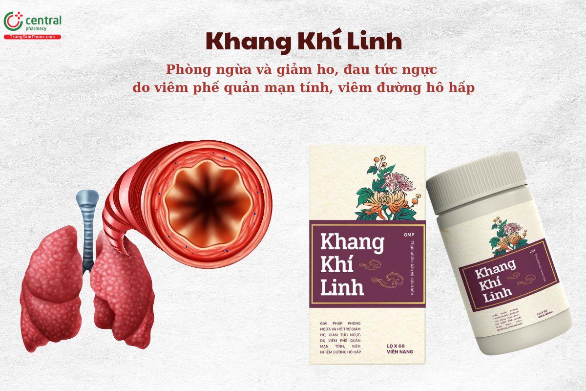 Khang Khí Linh giảm ho, tức ngực do viêm phế quản mạn tính