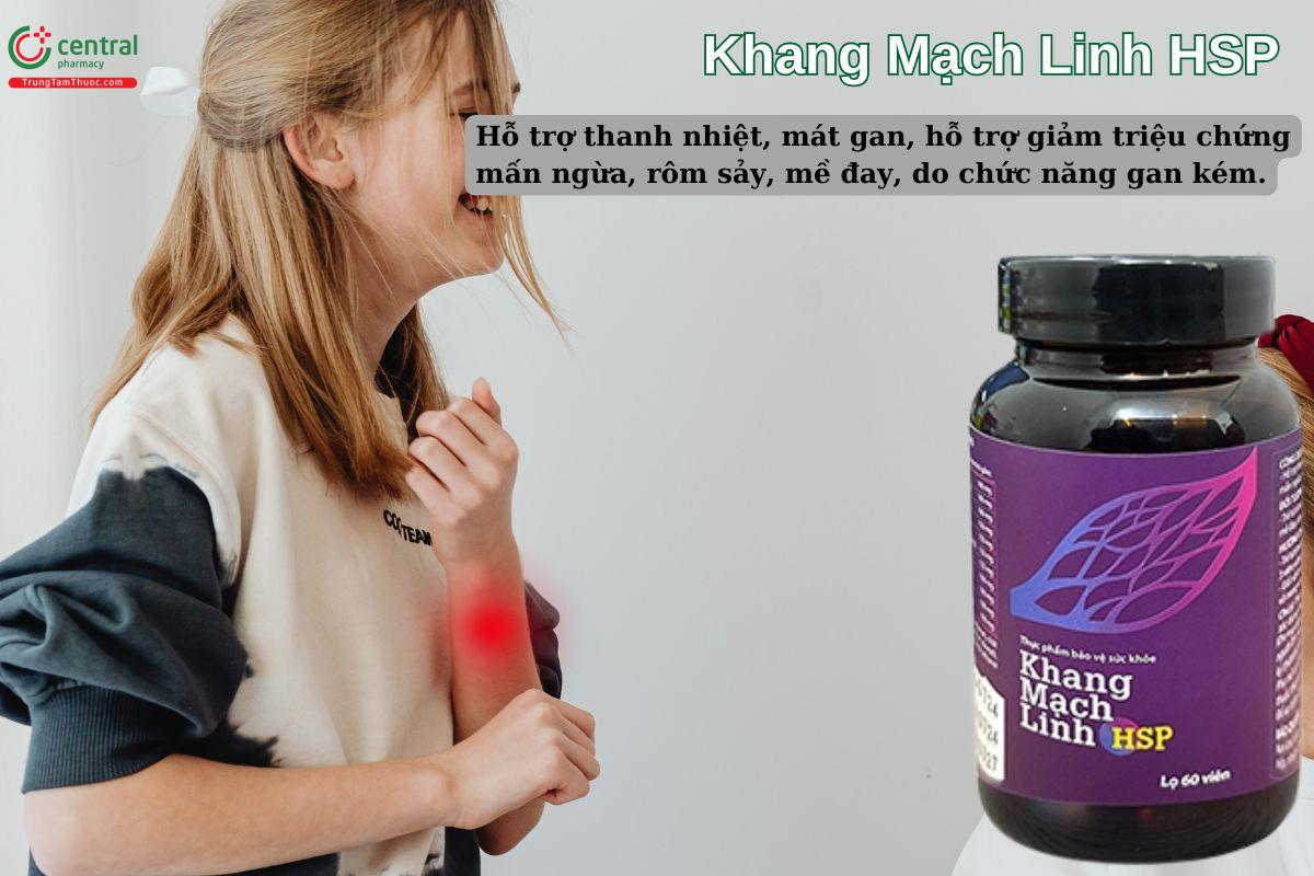 Viên uống Khang Mạch Linh HSP giúp giảm các triệu chứng do chứng năng gan kém
