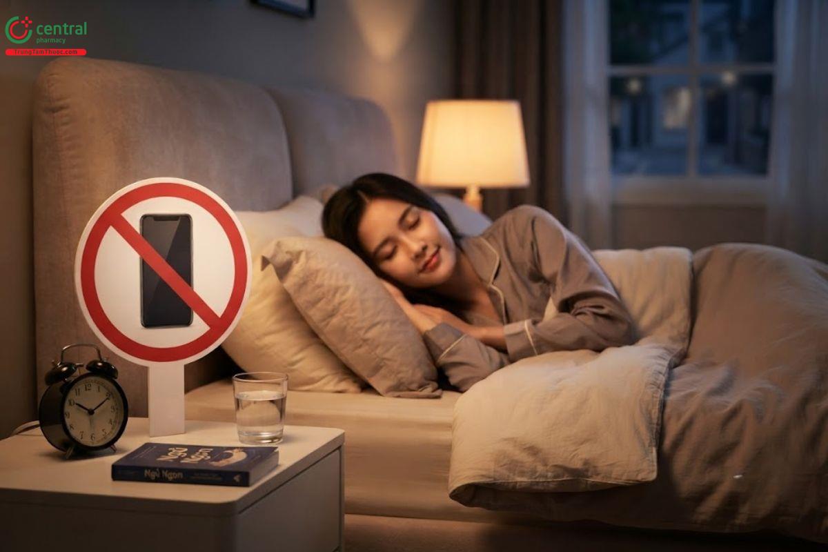 Tránh sử dụng điện thoại trước khi ngủ