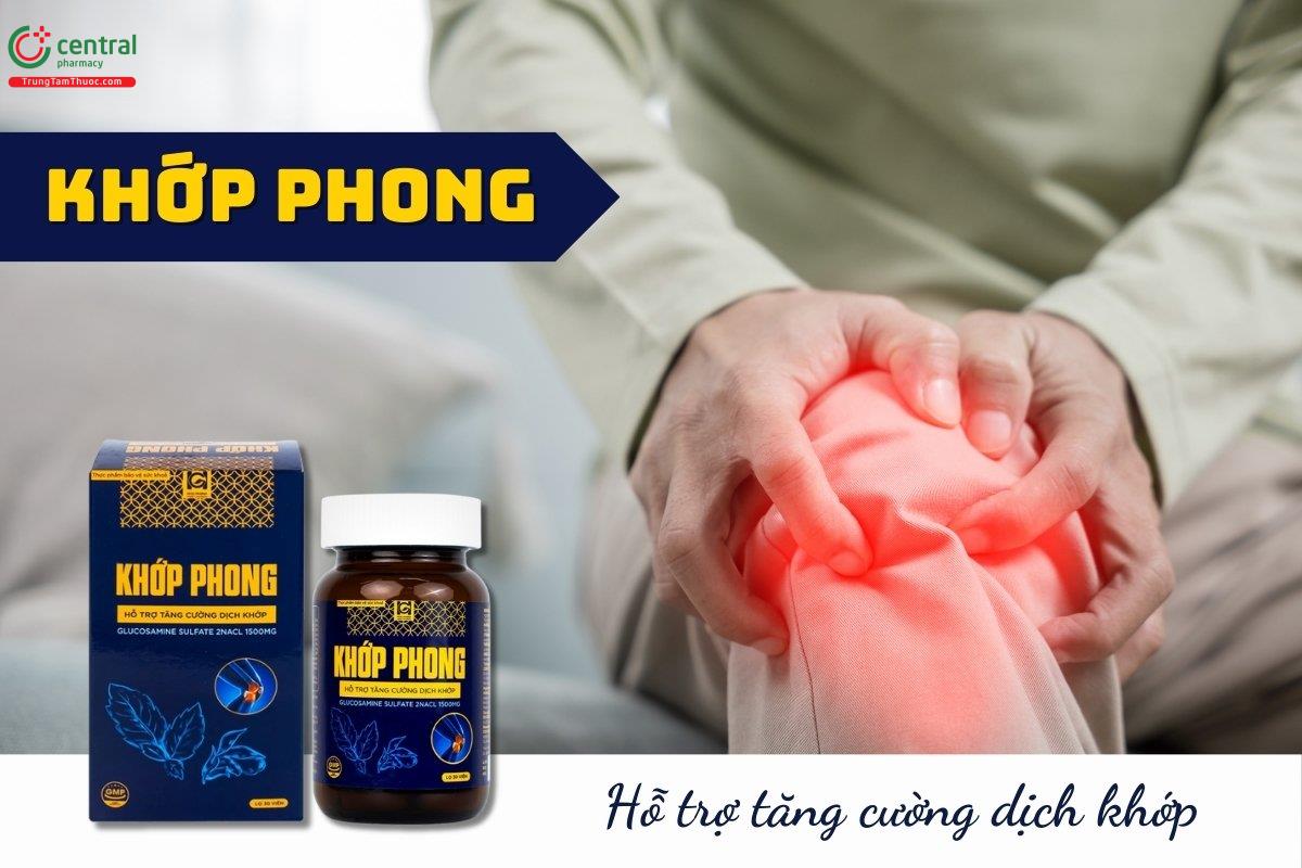 Viên uống Khớp phong giúp hỗ trợ tăng cường dịch khớp, làm trơn ổ khớp, giúp khớp vận động linh hoạt và giảm nguy cơ thoái hóa khớp