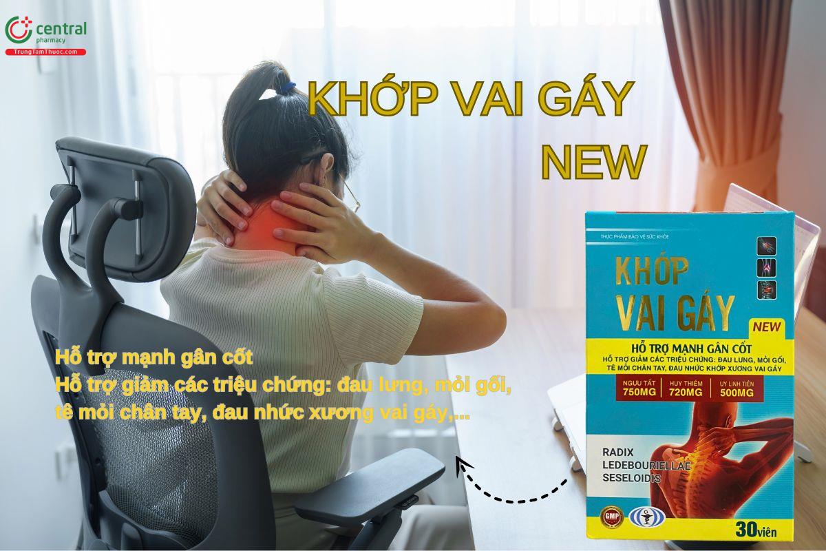 Viên uống Khớp Vai Gáy New giúp hỗ trợ giảm đau nhức vai gáy