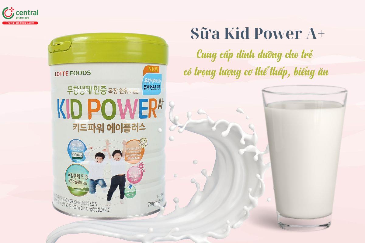 Sữa Kid Power A+ 750g cho trẻ 1-10 tuổi - Giúp bé tăng chiều cao, cân nặng