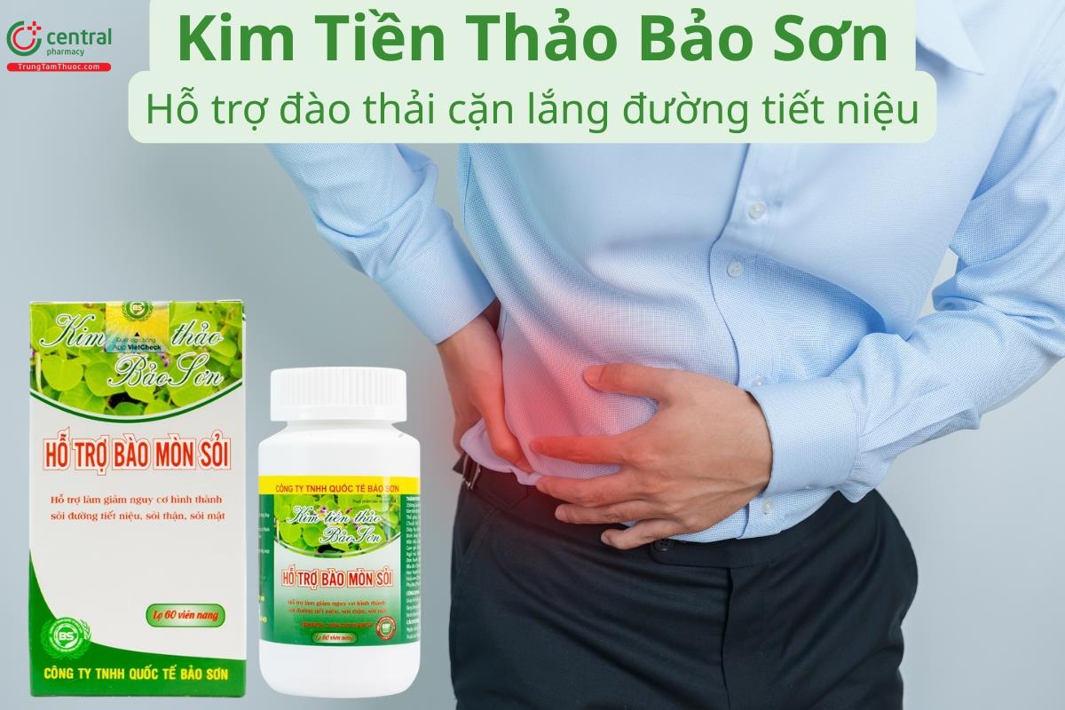 Kim Tiền Thảo Bảo Sơn hỗ trợ đào thải cặn lắng đường tiết niệu