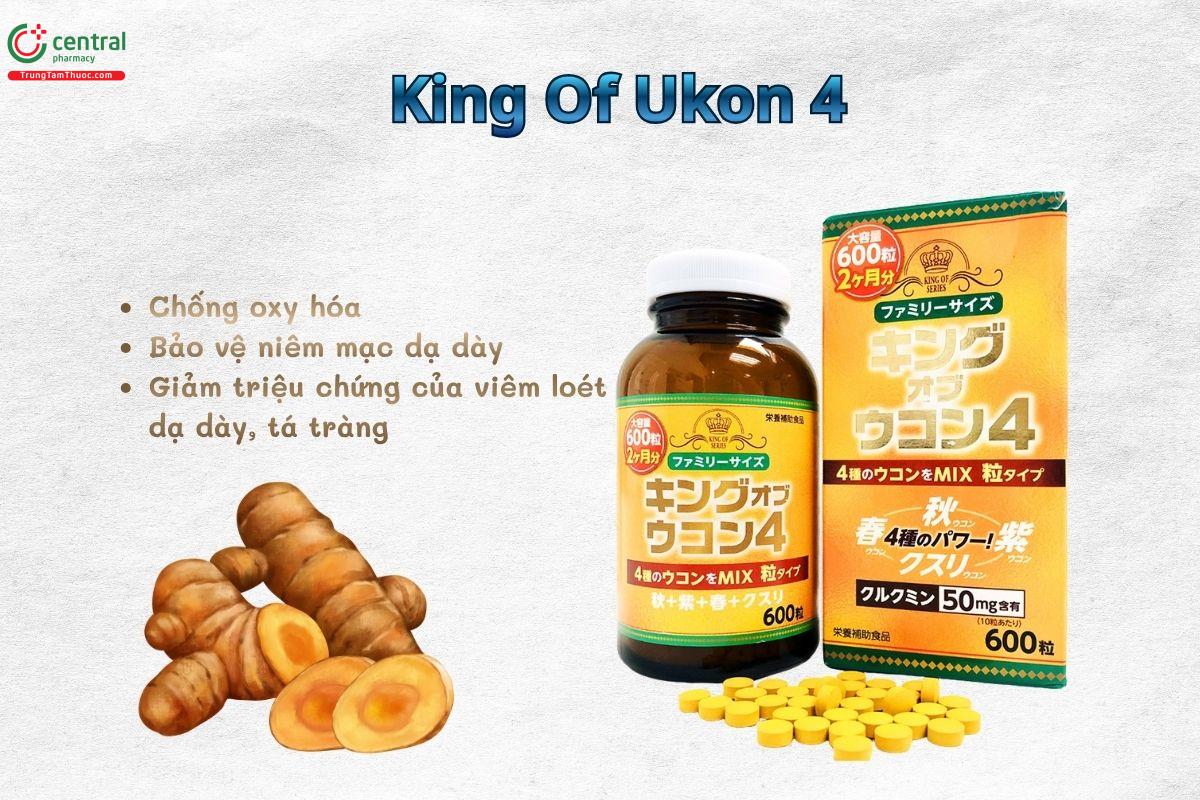 King Of Ukon 4 - Chống oxy hóa, bảo vệ niêm mạc dạ dày
