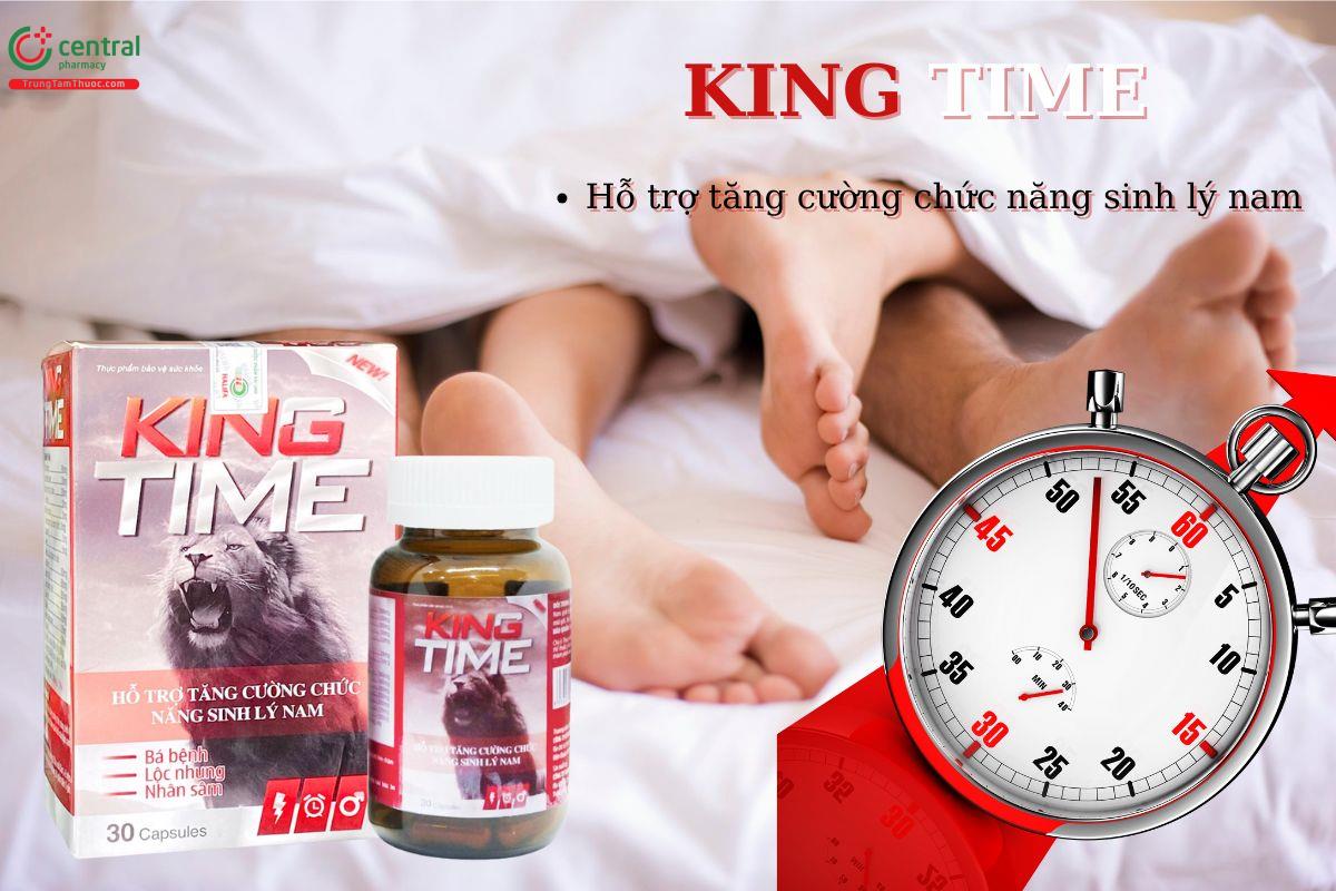 Viên uống King Time giúp tăng thời gian quan hệ, làm chậm quá trình mãn dục nam