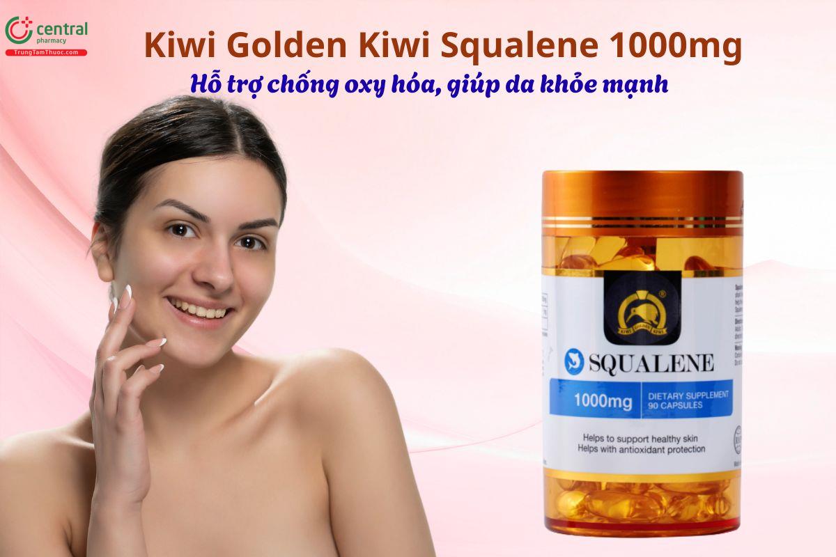 Kiwi Golden Kiwi Squalene 1000mg giúp chống oxy hóa, làm đẹp da