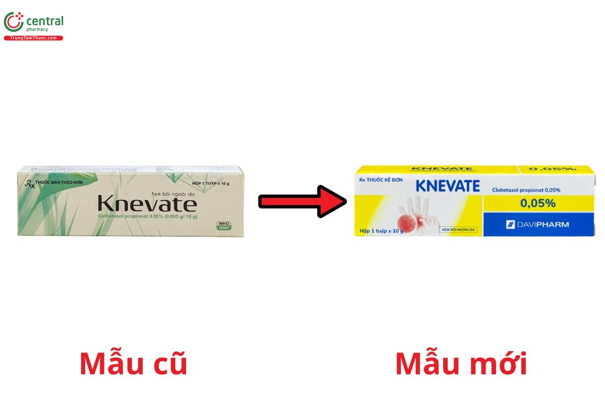 Knevate Cream 10g thay đổi bao bì