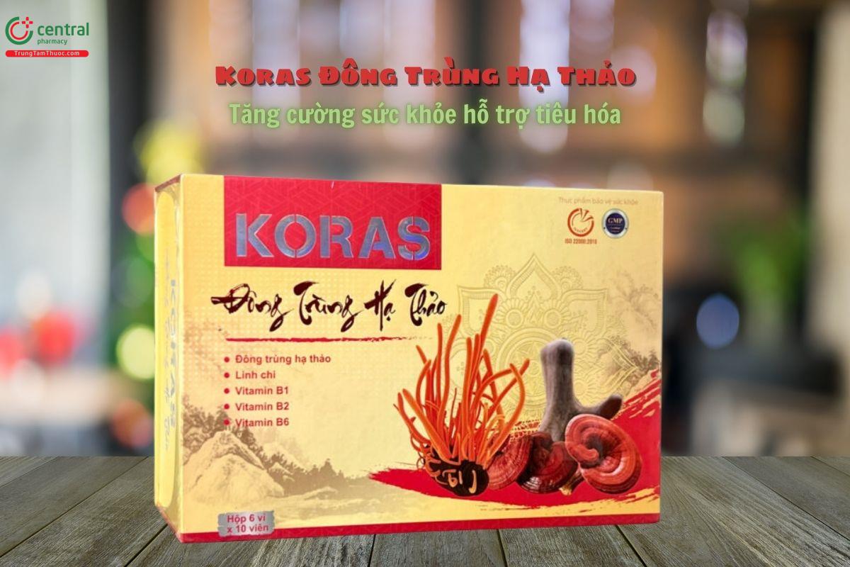 Thuốc Koras Đông Trùng Hạ Thảo - Tăng cường sức khỏe, kích thích tiêu hóa