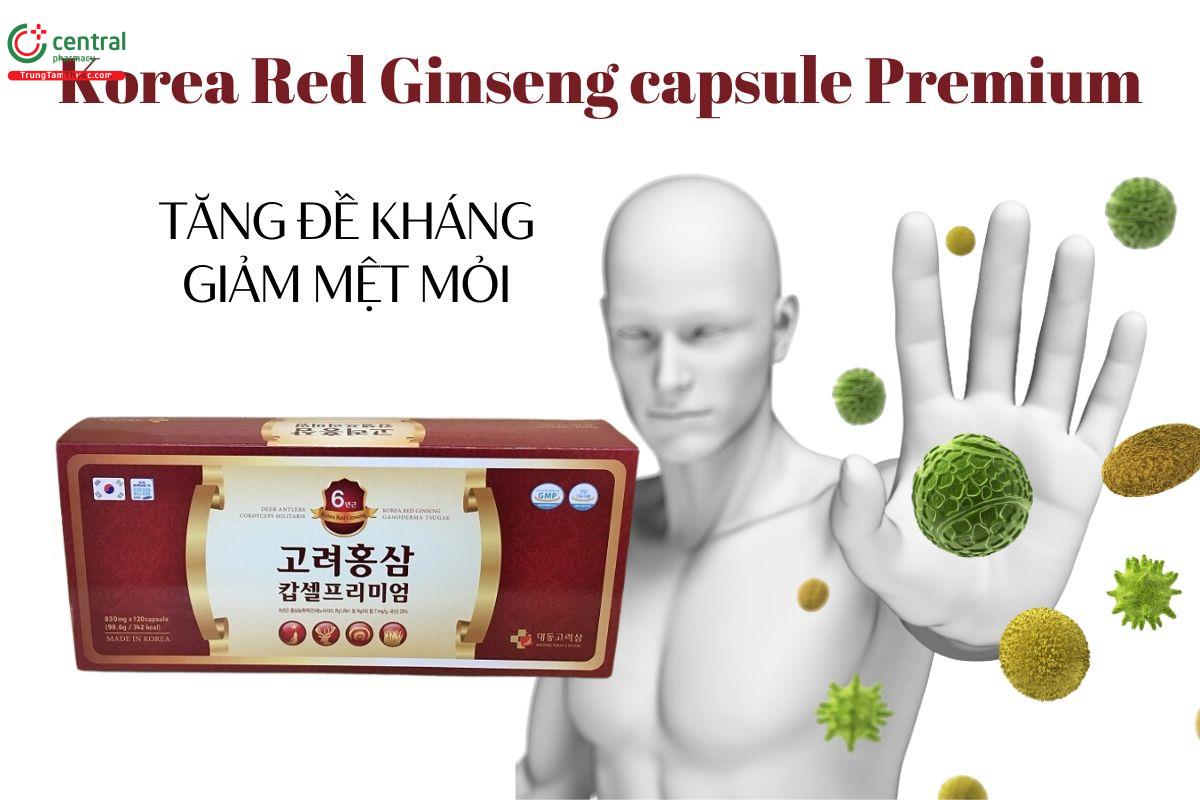 Công dụng Korea Red Ginseng capsule Premium