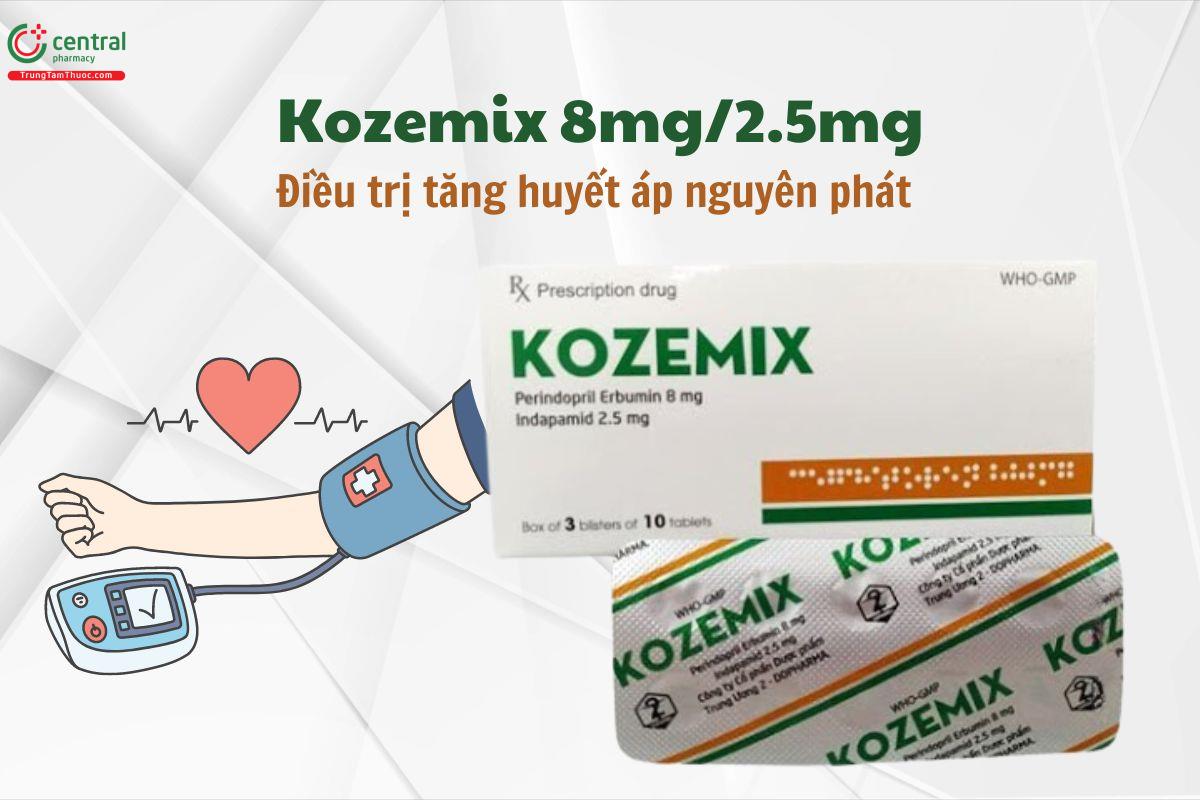 Thuốc Kozemix 8mg/2.5mg điều trị tăng huyết áp nguyên phát 