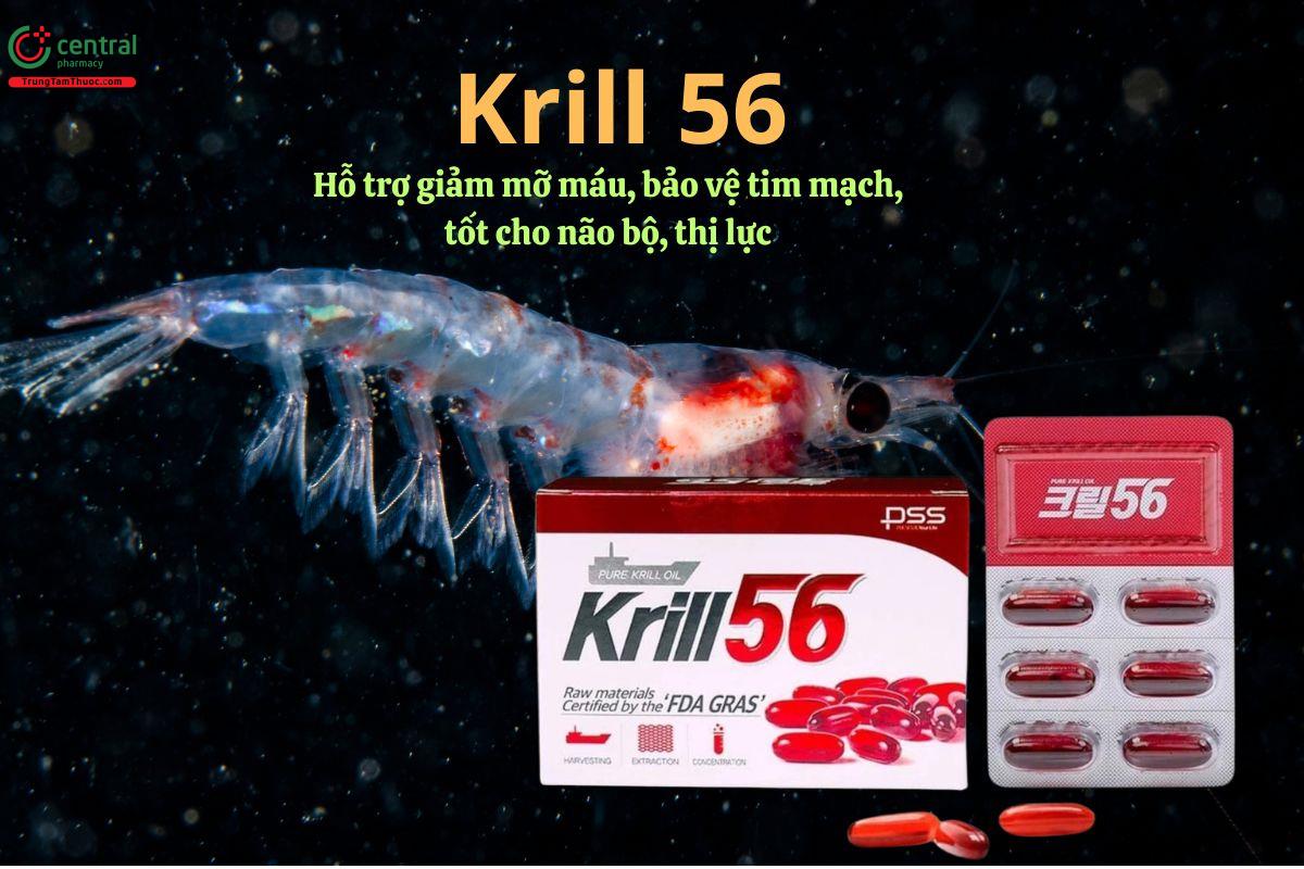 Krill 56 giúp giảm cholesterol, duy trì sức khỏe tim mạch, não bộ