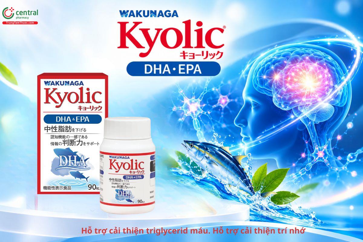 Kyolic DHA hỗ trợ sức khỏe tim mạch, não bộ, trí nhớ, thị lực và tuần hoàn