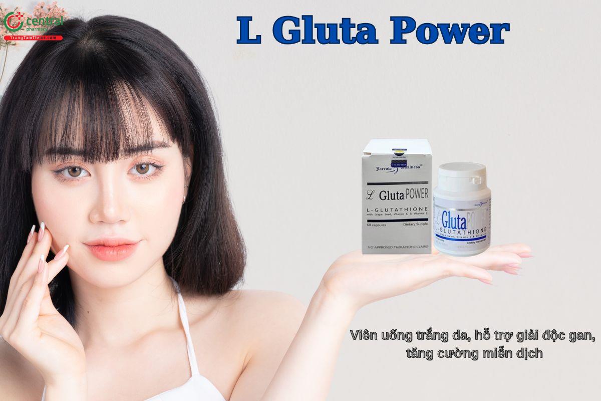 Viên uống L Gluta Power giúp hỗ trợ sáng da, giải độc gan