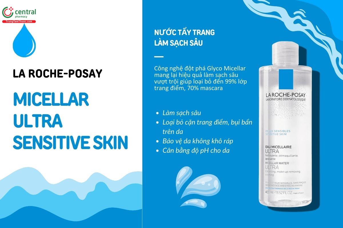 La Roche-Posay Micellar Water Ultra Sensitive Skin 400ml - Nước tẩy trang làm sạch sâu vượt trội