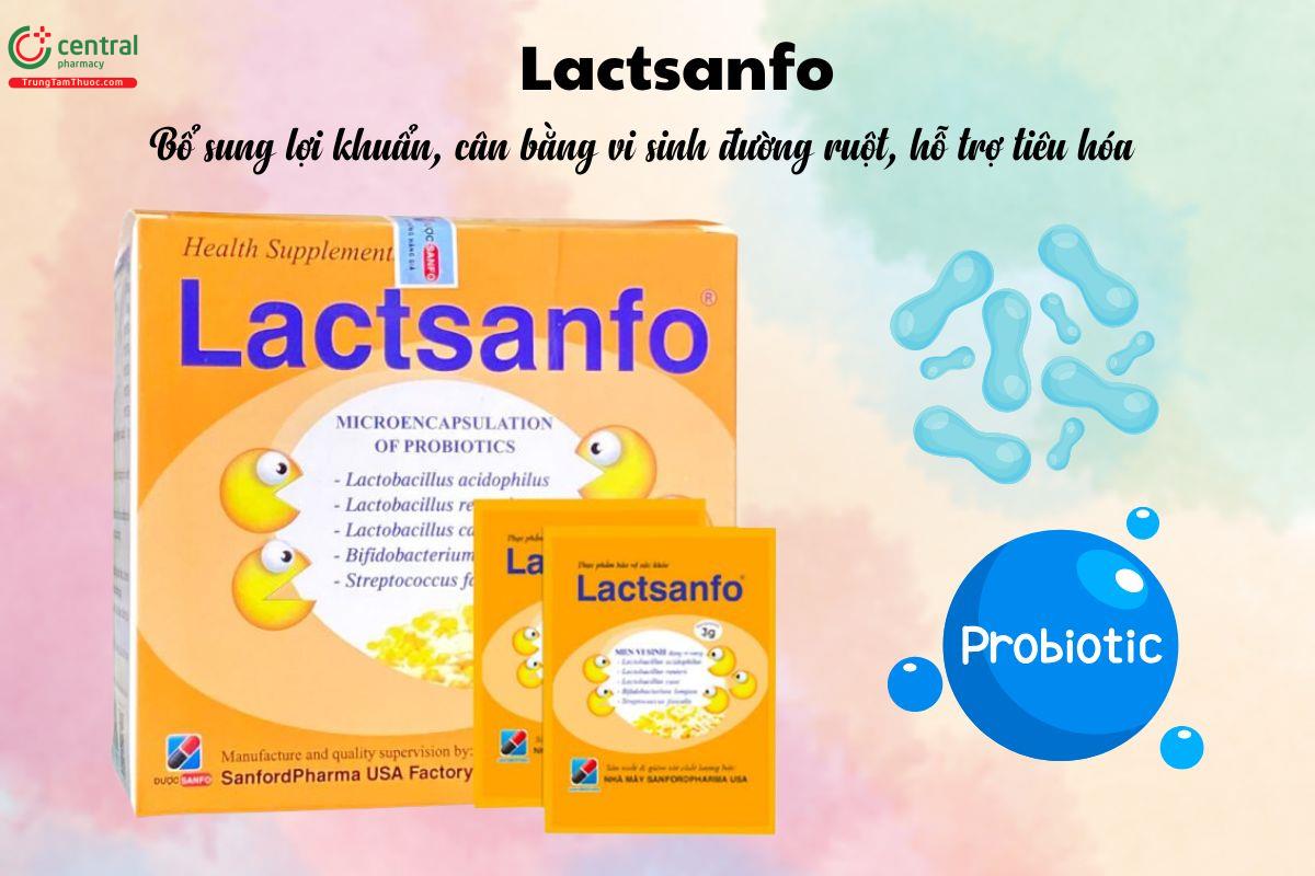 Lactsanfo - Cân bằng vi sinh đường ruột, hỗ trợ tiêu hóa khỏe mạnh