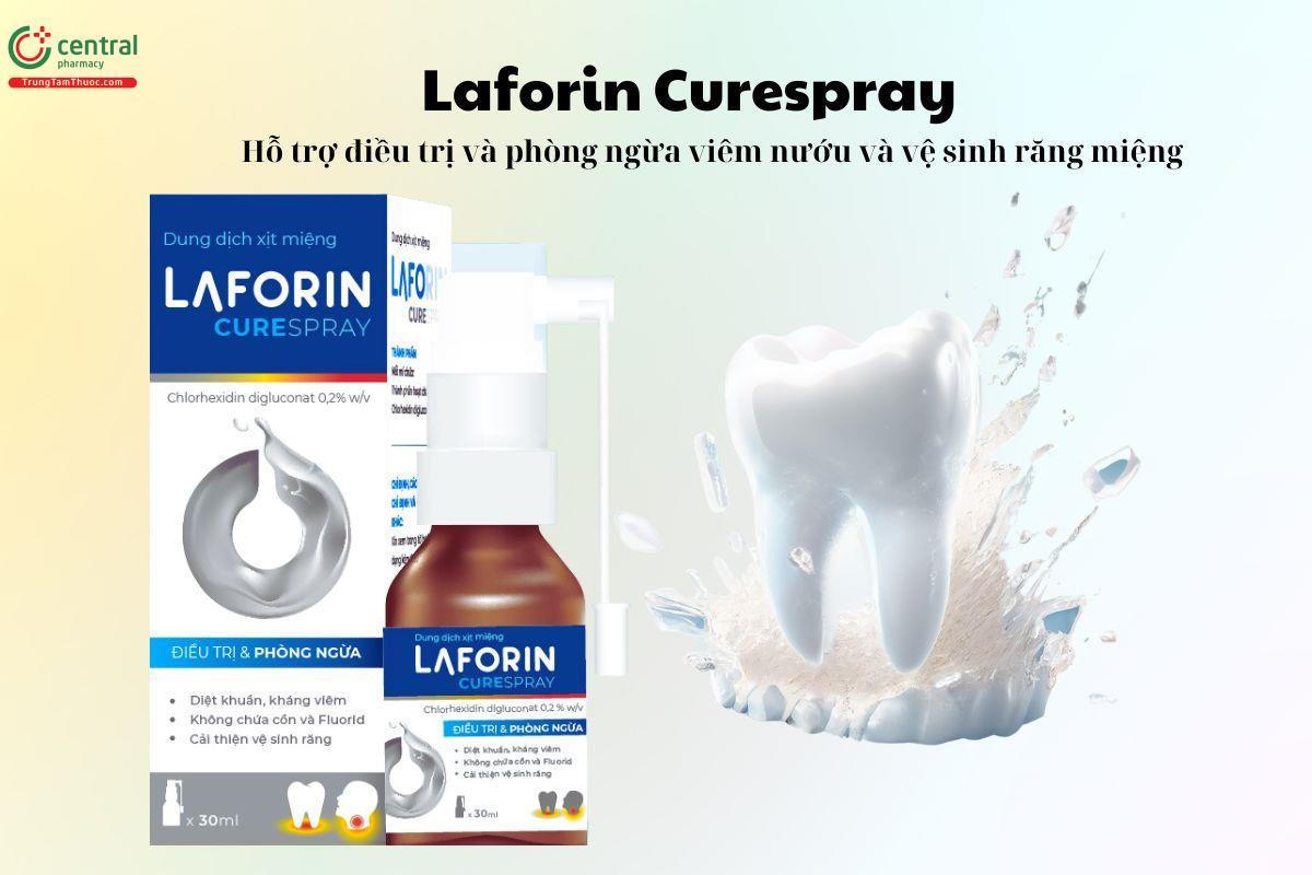 Dung dịch xịt miệng Laforin Curespray - Điều trị và phòng ngừa viêm nướu