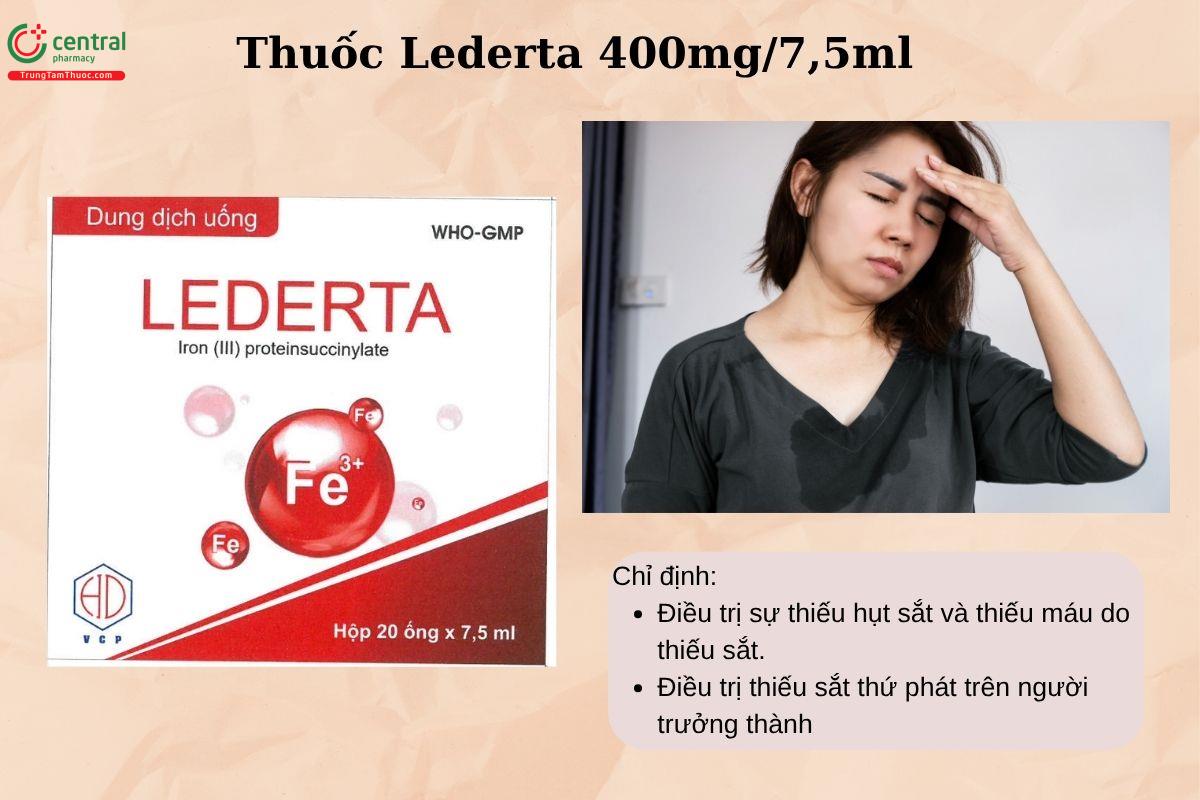 Chỉ định của thuốc Lederta 400mg/7,5ml