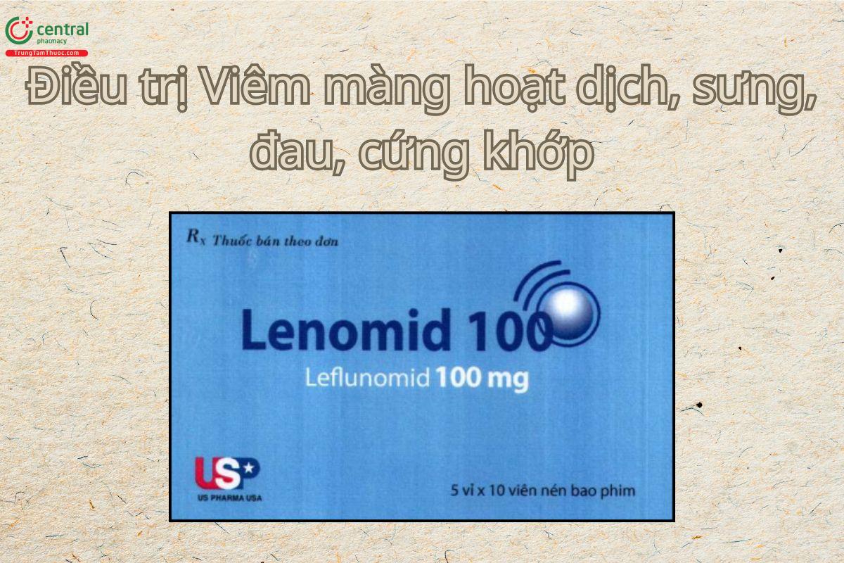 Thuốc Lenomid 100 điều trị Giảm viêm màng hoạt dịch, giảm đau, sưng