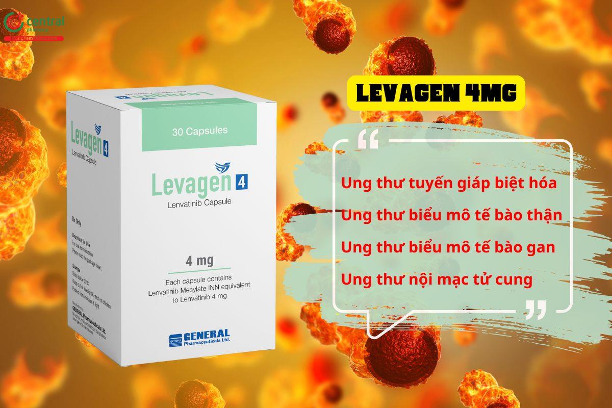 Thuốc Levagen 4mg điều trị ung thư tuyến giáp, gan, thận, tử cung