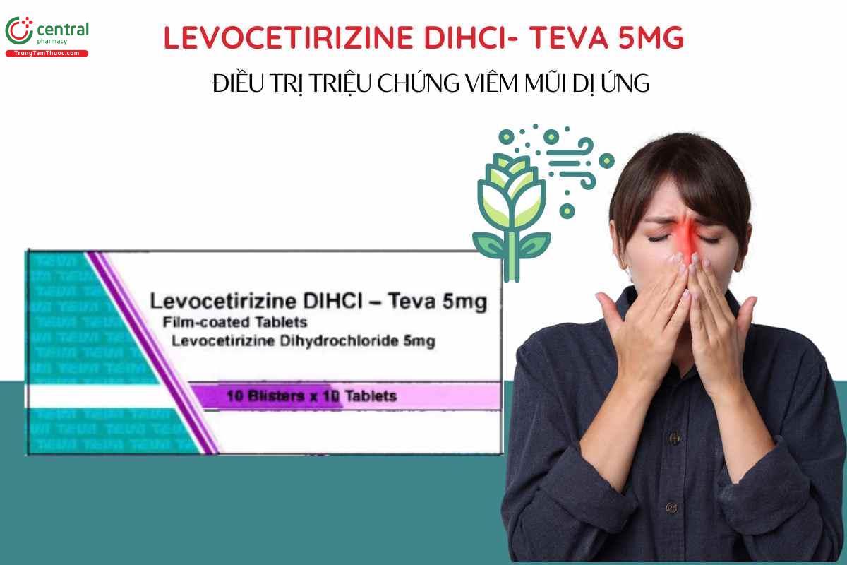 Chỉ định của Thuốc Levocetirizine DIHCI- Teva 5mg