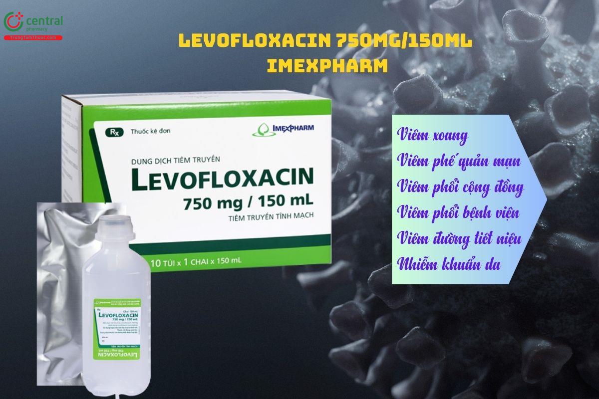 Thuốc Levofloxacin 750mg/150ml Imexpharm - Điều trị nhiễm khuẩn