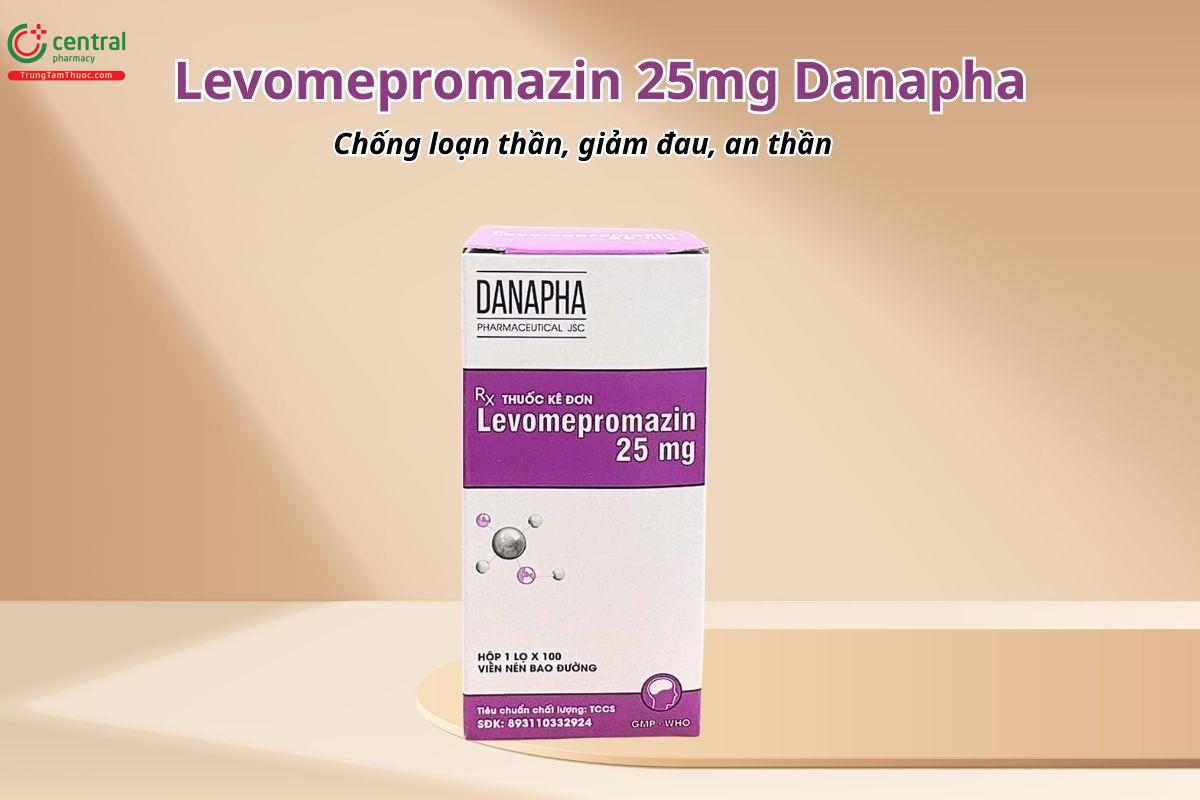 Thuốc Levomepromazin 25mg (Lọ 100 viên) Danapha - Chống loạn thần, giảm đau, an thần