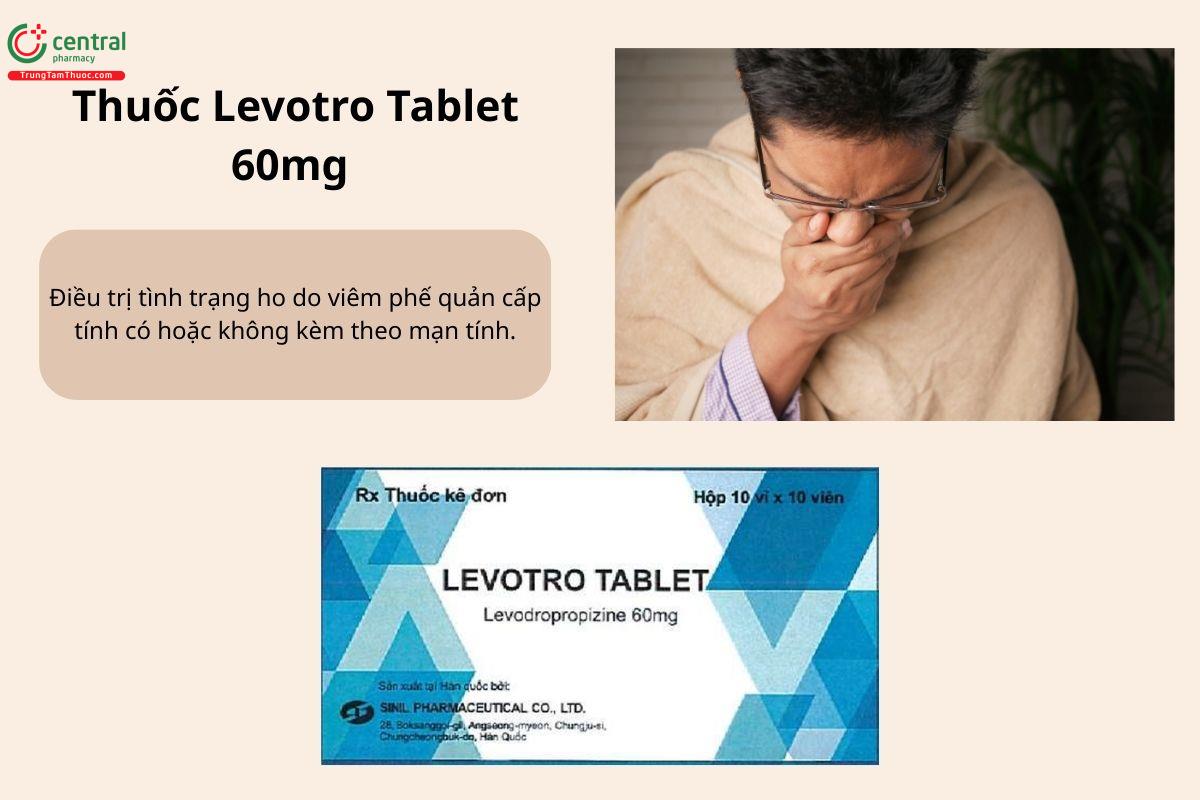 Chỉ định của thuốc Levotro Tablet 60mg