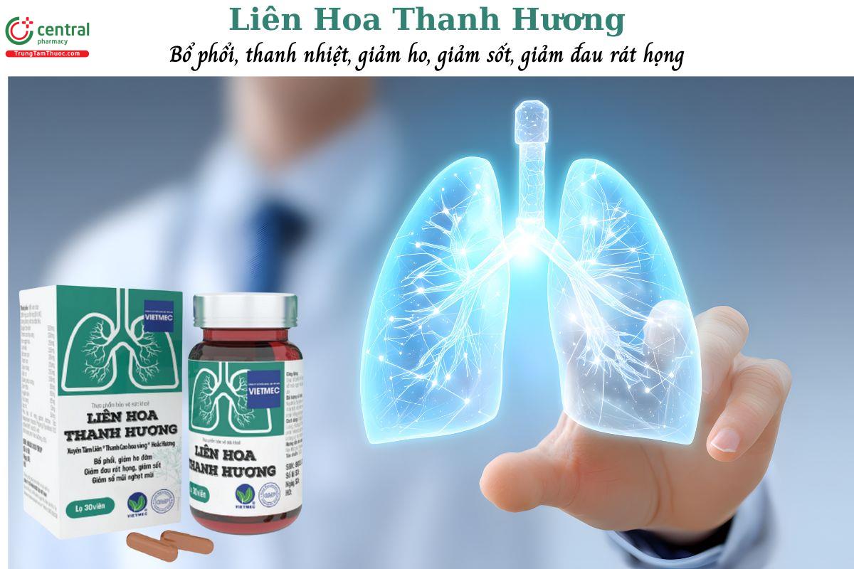 Liên Hoa Thanh Hương - Bổ phổi, giảm ho, giảm đau rát họng, giảm sốt