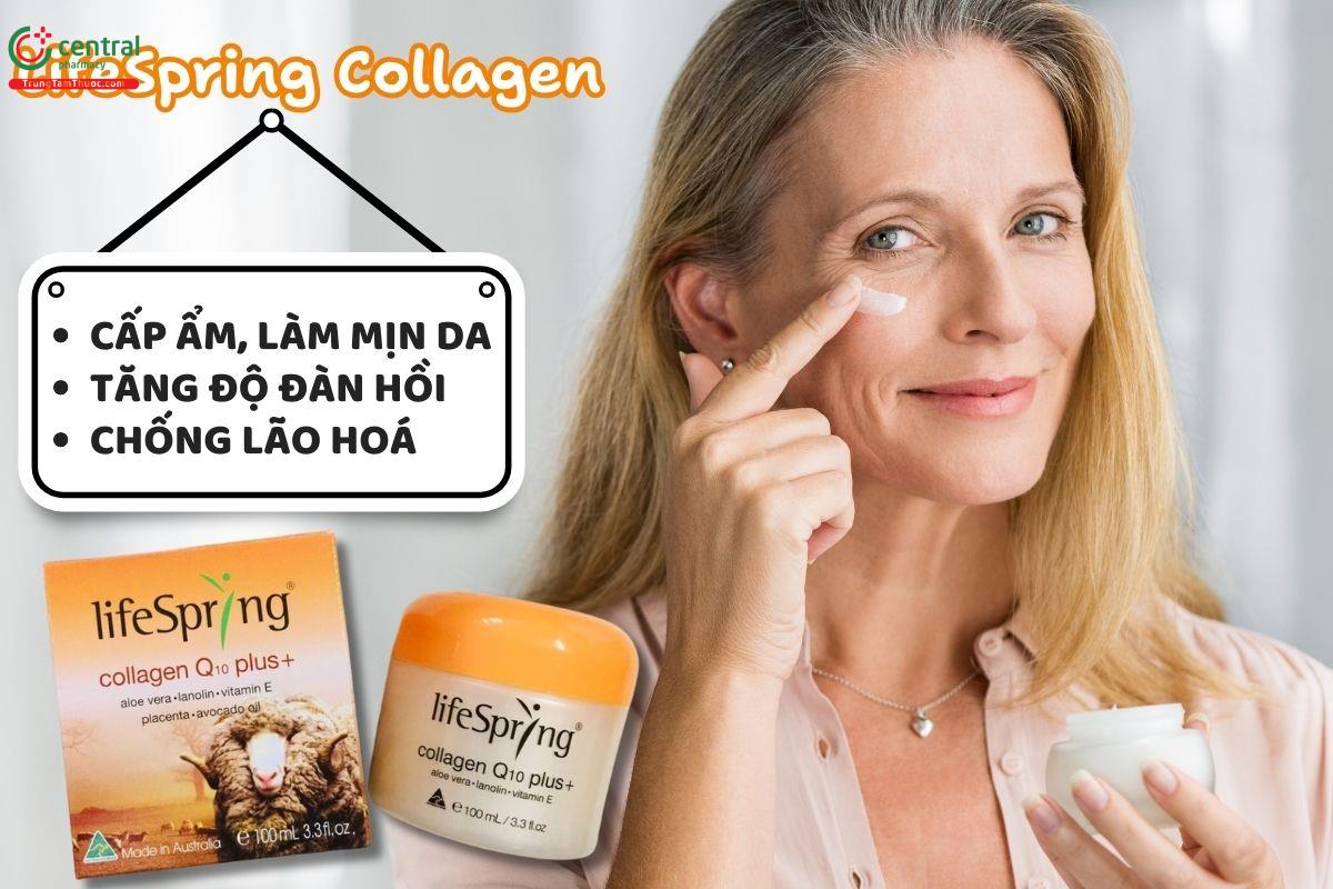 Kem Nhau thai cừu LifeSpring Collagen Q10 Plus 100ml cấp ẩm chống lão hoá da