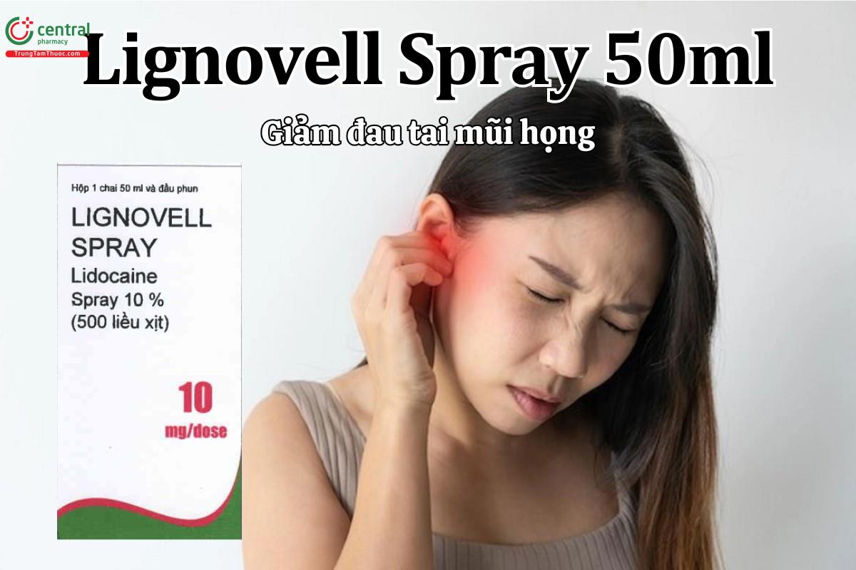 Thuốc Lignovell Spray 50ml giảm đau tai mũi họng