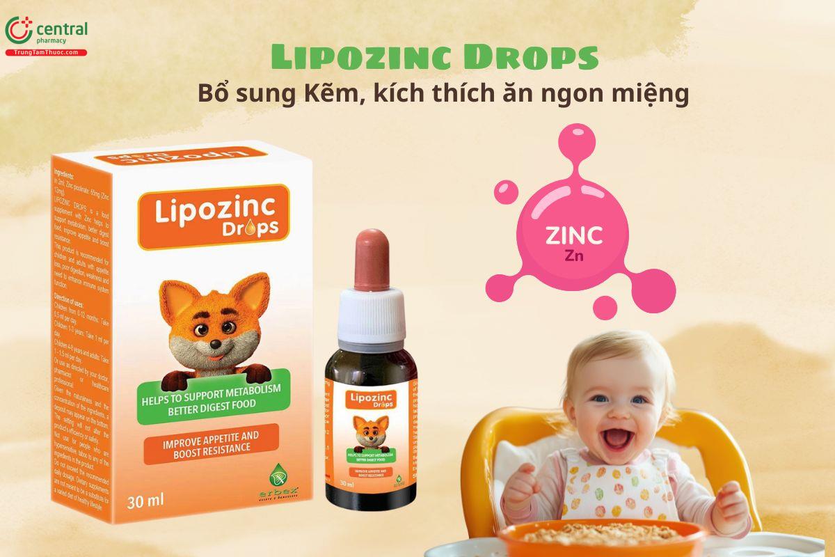 Lipozinc Drops hỗ trợ tăng đề kháng, giúp ăn ngon miệng