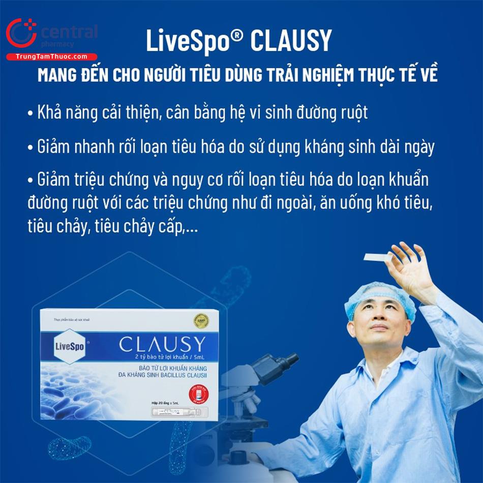 Tác dụng của LiveSpo Clausy