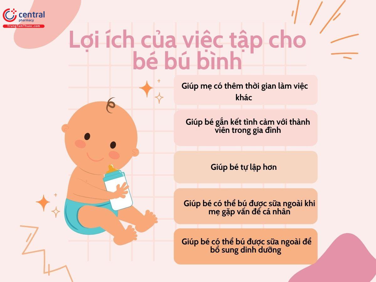 Lợi ích của việc tập cho bé bú bình