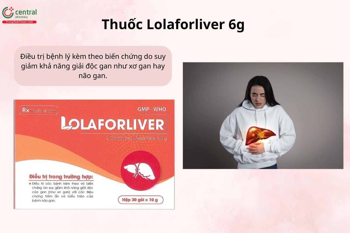 Chỉ định của thuốc Lolaforliver 6g