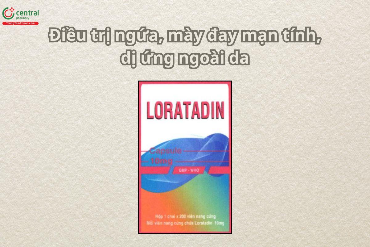 Thuốc Loratadin 10mg Tipharco điều trị viêm mũi dị ứng, hắt hơi, nghẹt mũi