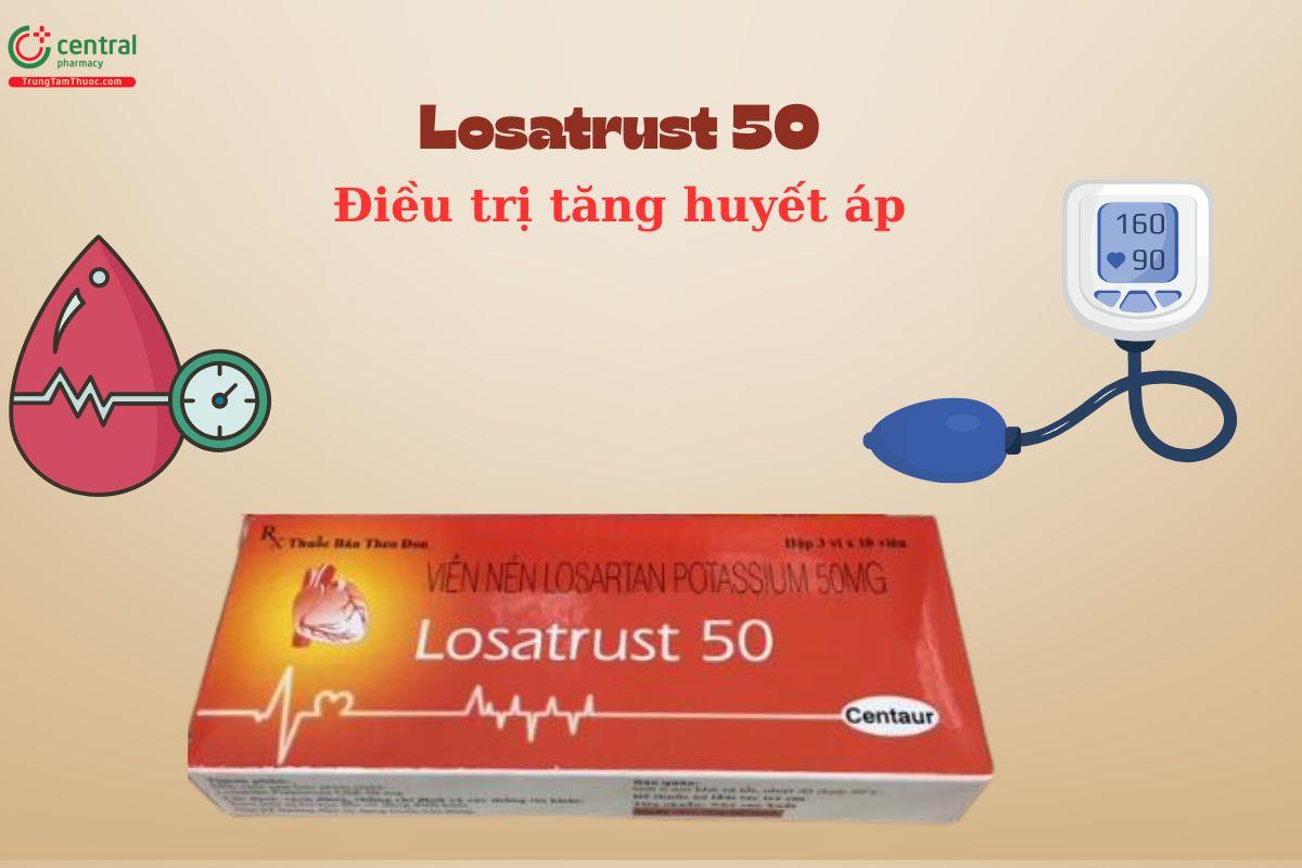 Thuốc Losatrust-50 chỉ định điều trị tăng huyết áp