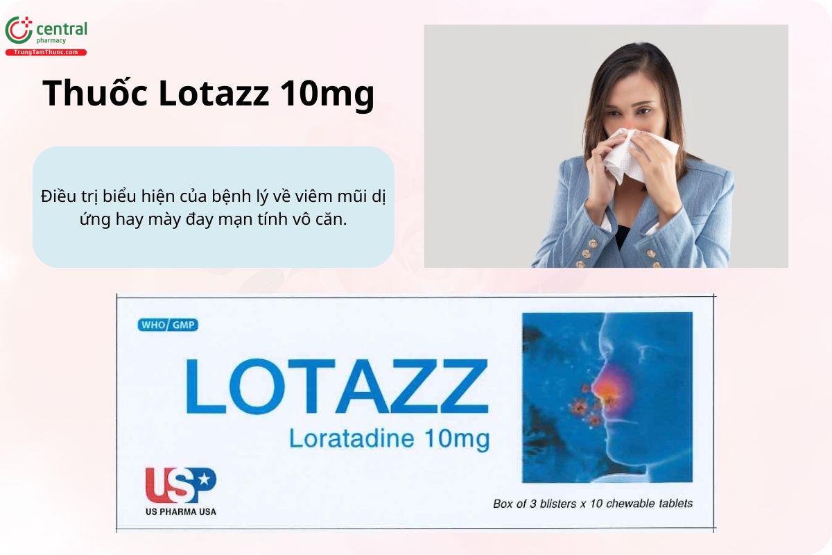 Chỉ định của thuốc Lotazz 10mg