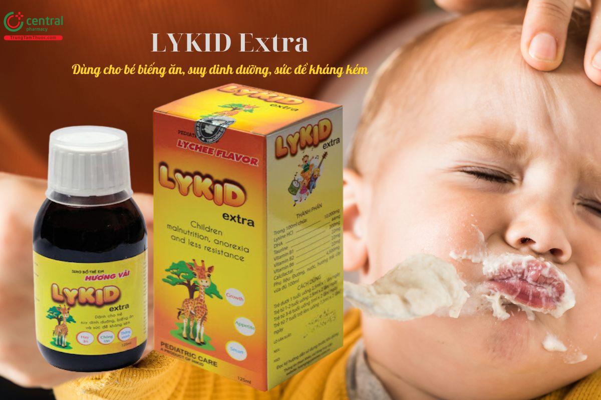 Lykid Extra giảm biếng ăn, ngăn ngừa còi xương cho trẻ