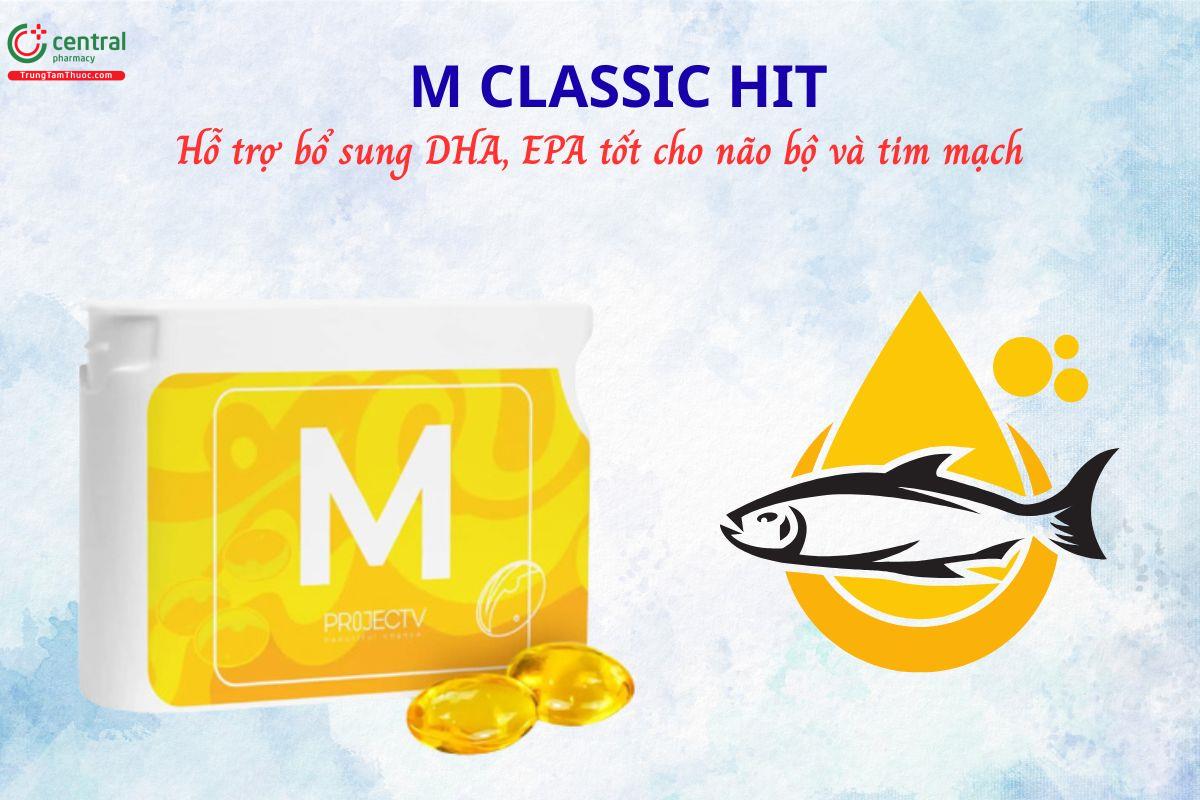 M Classic Hit bổ sung DHA, EPA hỗ trợ nâng cao sức khỏe tim mạch, não bộ